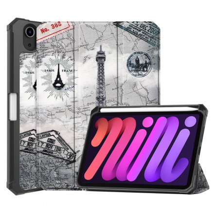 Smart Case iPad Mini 6 (2021) Porte-Stylet Tour Eiffel