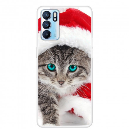 Cover Oppo Reno 6 5G Christmas Cat