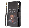Oppo Reno 6 5G Zipper Pocket Bear Case