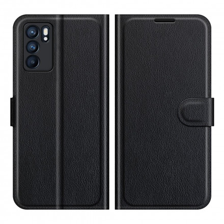 Cover Oppo Reno 6 5G Simili Cuir Lychee Classique