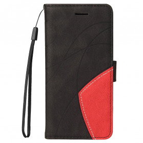 Cover Motorola Edge 20 Lite Simili Cuir Bicolor Signature