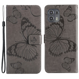 Motorola Edge 20 Lite Giant Butterflies Lanyard Case