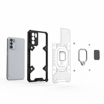 Oppo Reno 6 5G Honeycomb Case with Ring