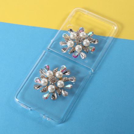 Case Samsung Galaxy Z Flip 3 5G Floral gemstones
