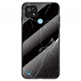 Realme C21 Marble Colors Tempered Glass Case