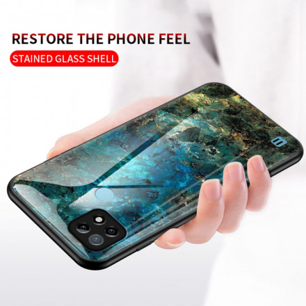 Realme C21 Marble Colors Tempered Glass Case