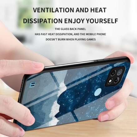 Realme C21 Marble Tempered Glass Case