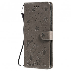 REalme C21 Cat and Bee Lanyard Cover