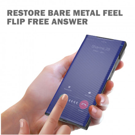 Flip Cover Xiaomi 11T / 11T Pro Carbon Fiber Translucide