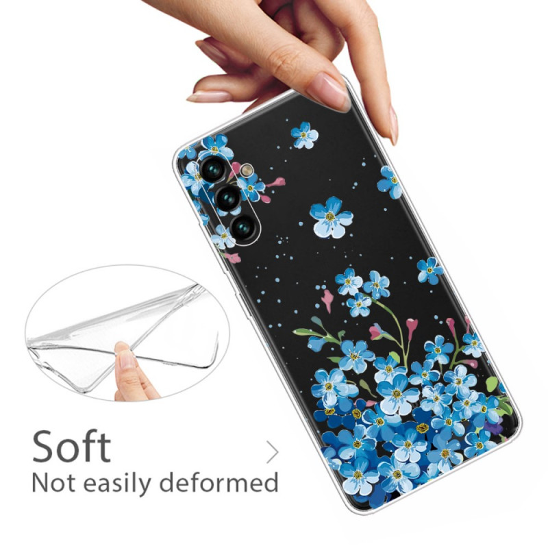 Samsung Galaxy A13 5G / A04s Blue Flowers Case - Dealy