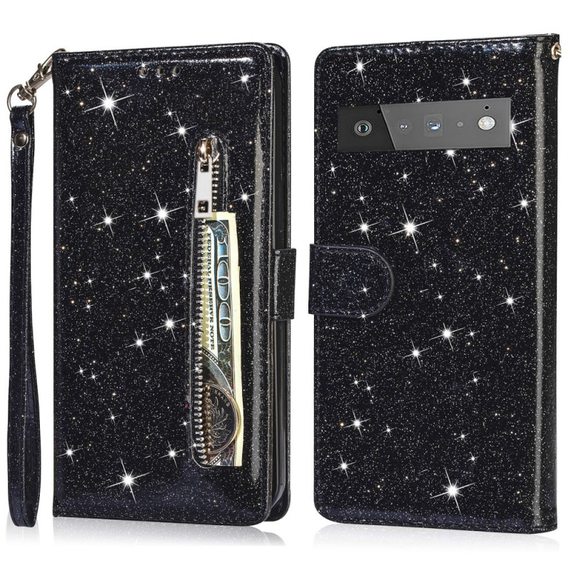 Google Pixel 6 Glitter Wallet Case