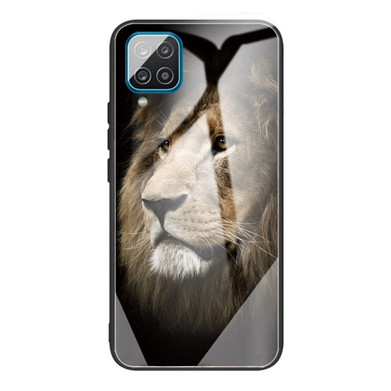 Samsung Galaxy M32 Lion Head Tempered Glass Case