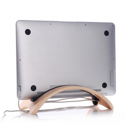 Natural Wooden BookArc Stand for MacBook