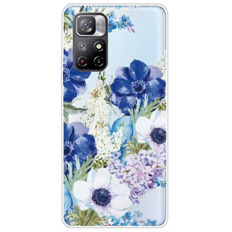 Poco M4 Pro 5G Watercolour Blue Flower Case