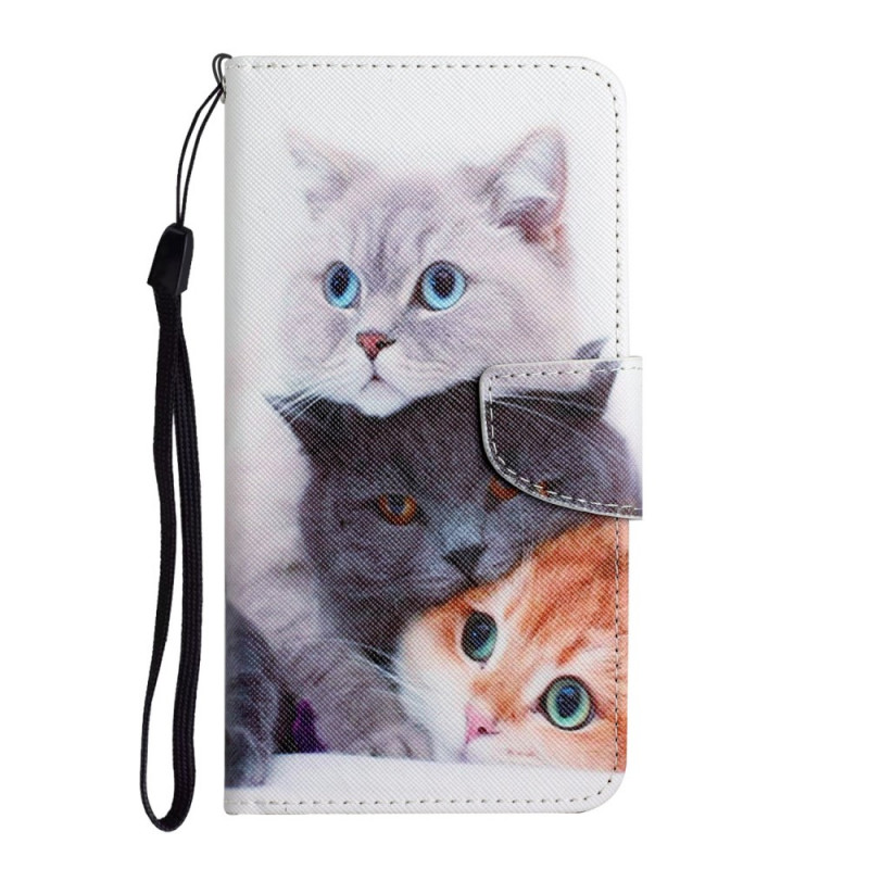 Cover Poco M4 Pro 5G Pile of Cats Lanyard