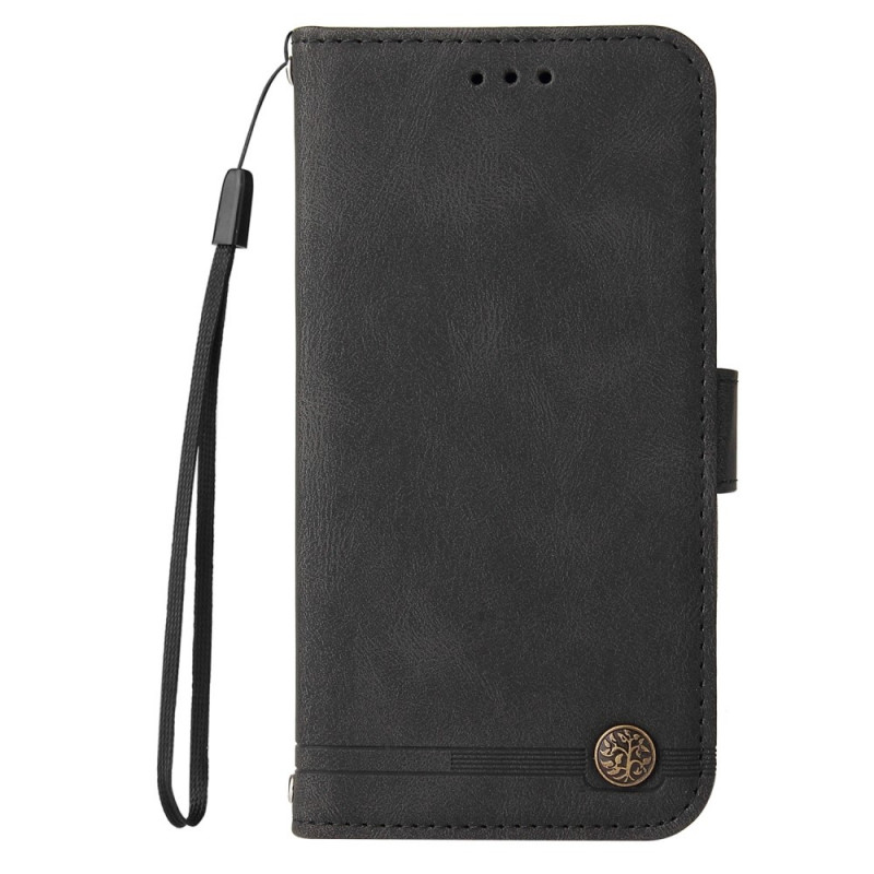 Case Poco M4 Pro 5G Faux The
ather Rivet and Strap
