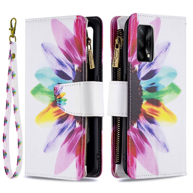 Case Oppo A74 4G Zipped Pocket Flower