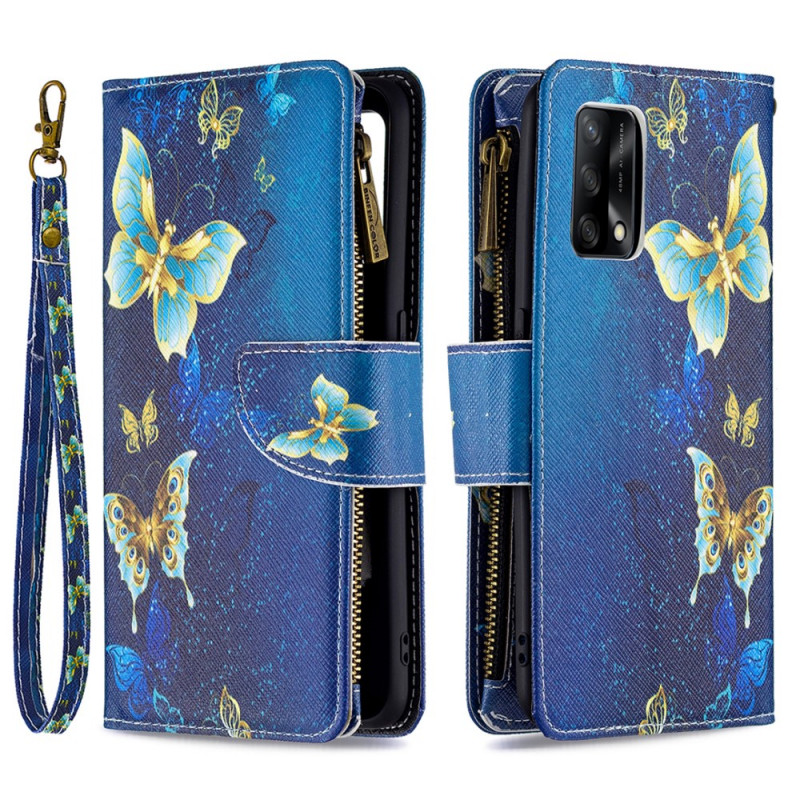 Case Oppo A74 4G Zipped Pocket Butterflies