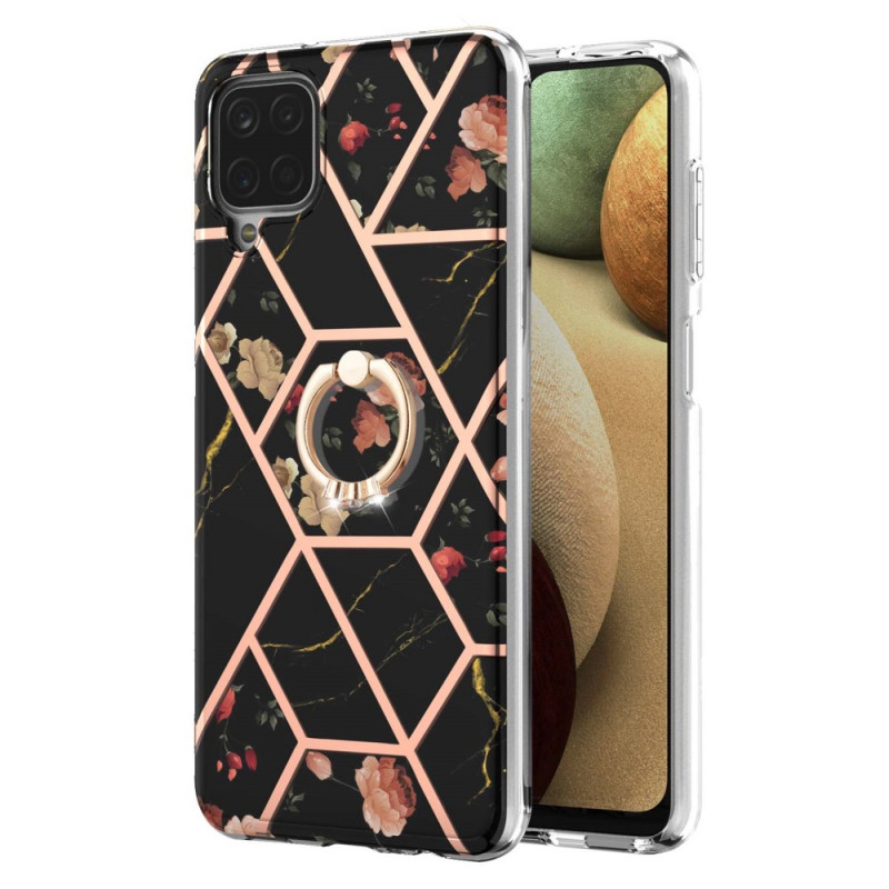 Case Samsung Galaxy A12 / M12 Flowers Ring-Support