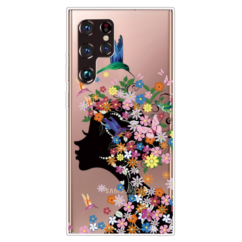 Samsung Galaxy S22 Ultra 5G Case Pretty Flowery Head
