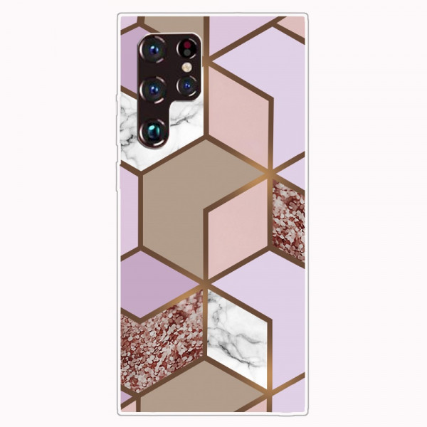 Samsung Galaxy S22 Ultra 5G Geometric Marble Case