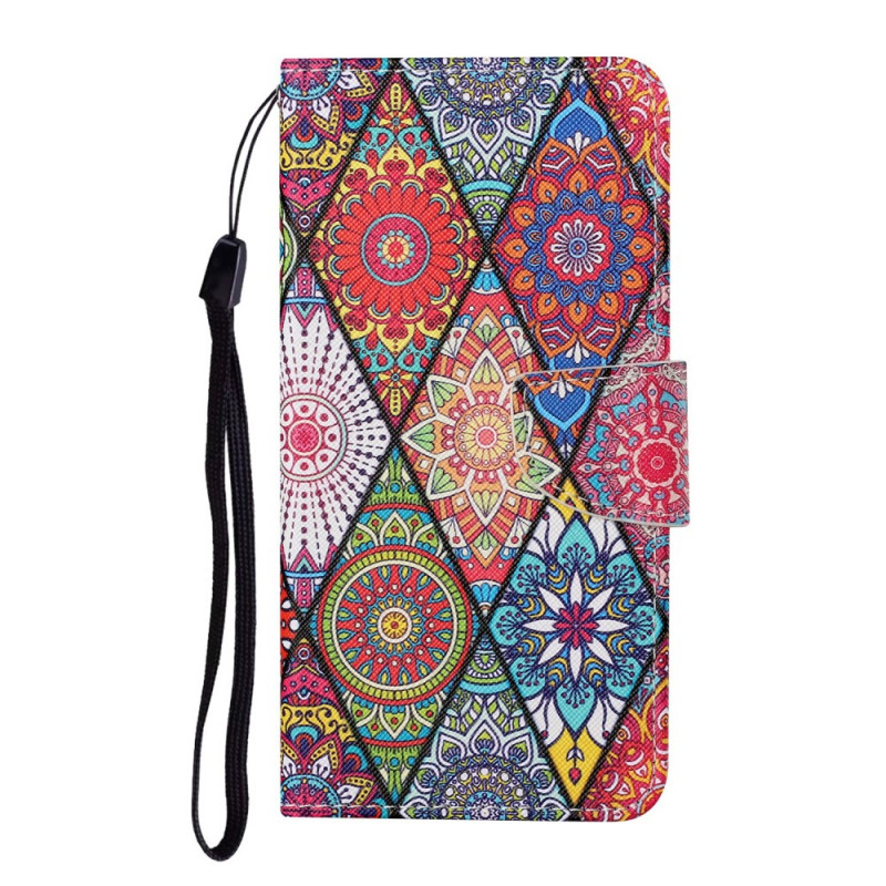 Samsung Galaxy S22 Ultra 5G Patchwork Case with Strap