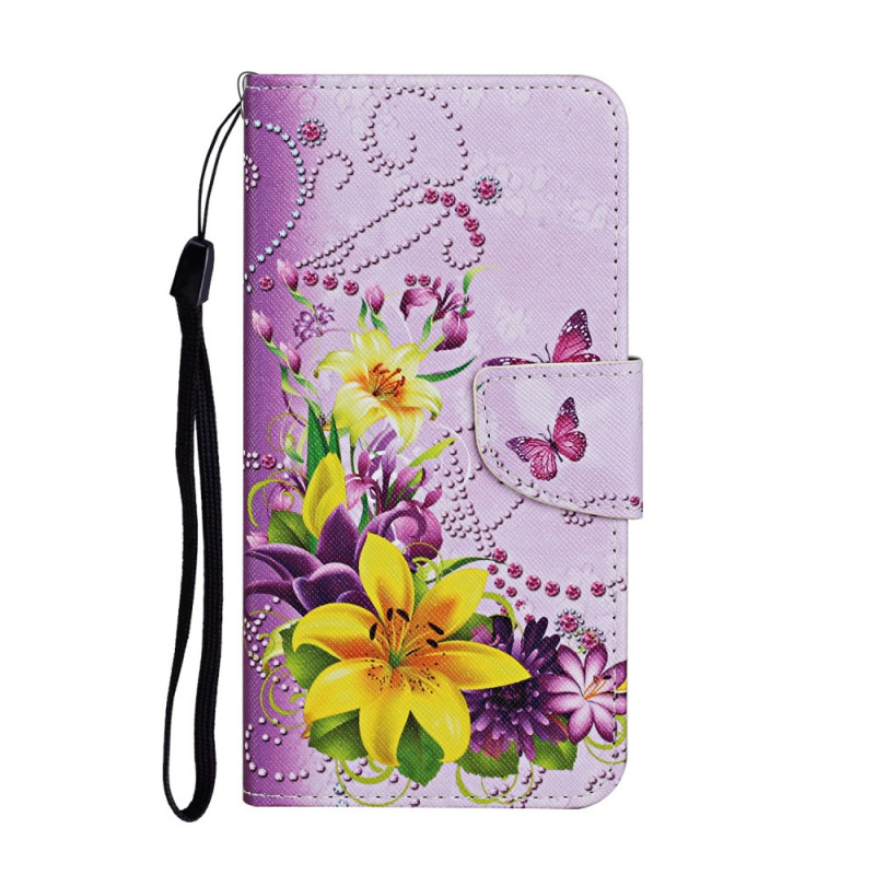 Case Samsung Galaxy S22 Ultra 5G Magistral Flowers with Strap