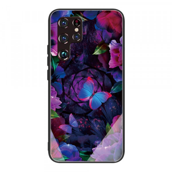 Samsung Galaxy S22 Ultra 5G Tempered Glass Case Variation Butterflies