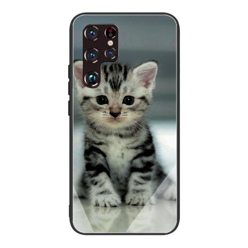Samsung Galaxy S22 Ultra 5G Tempered Glass Case Kitten