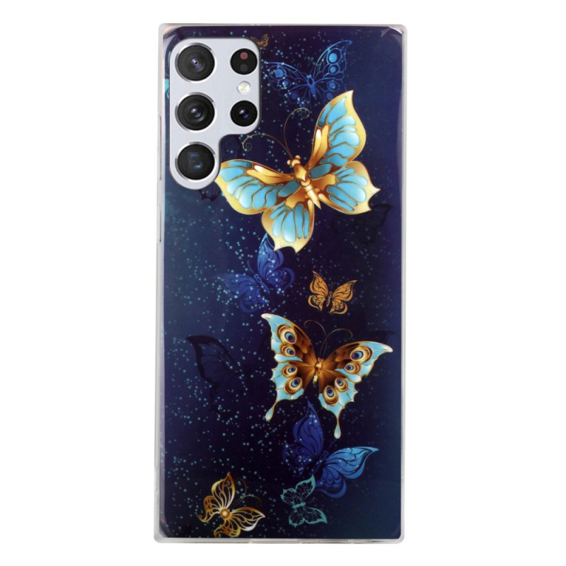 Samsung Galaxy A3 Case Fluorescent Butterflies