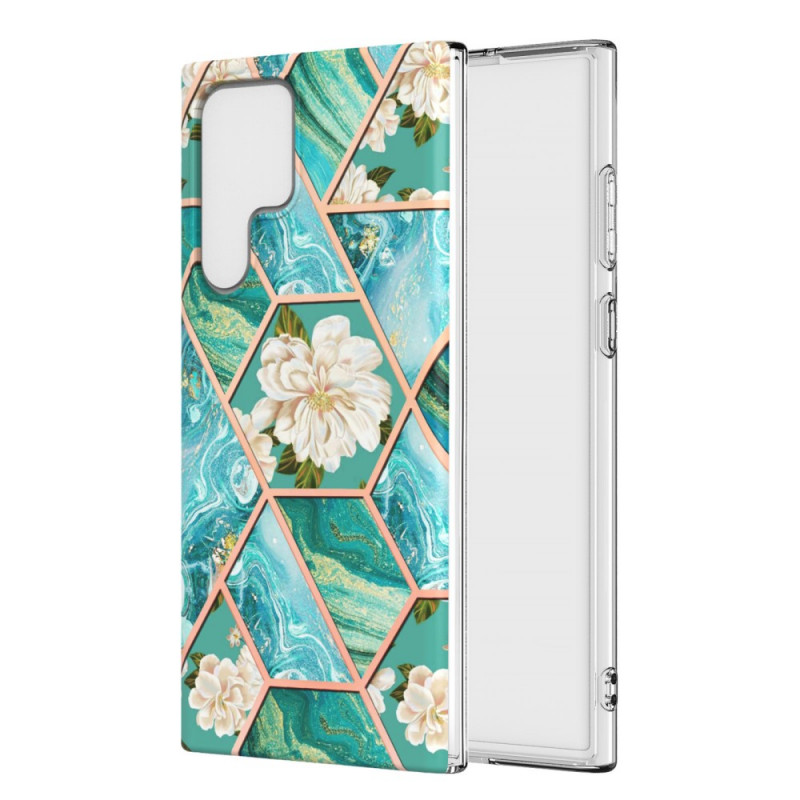 Samsung Galaxy S22 Ultra 5G Case Floral Marbled