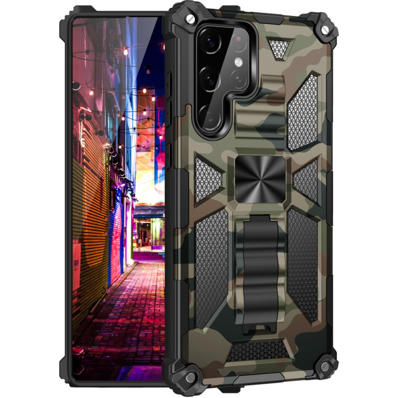 Samsung Galaxy S22 Ultra 5G Camouflage Case Removable Stand