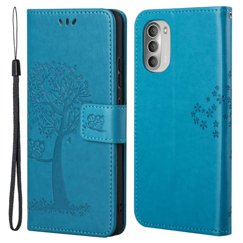 Moto G51 5G Tree & Owl Strap Case