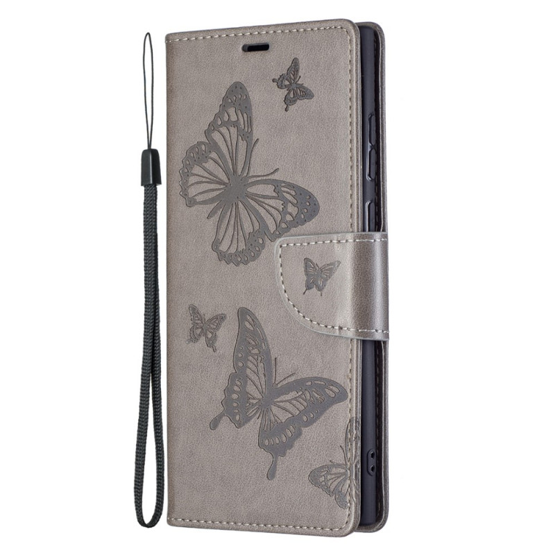 Samsung Galaxy S22 Ultra 5G Case Flying Butterflies with Strap