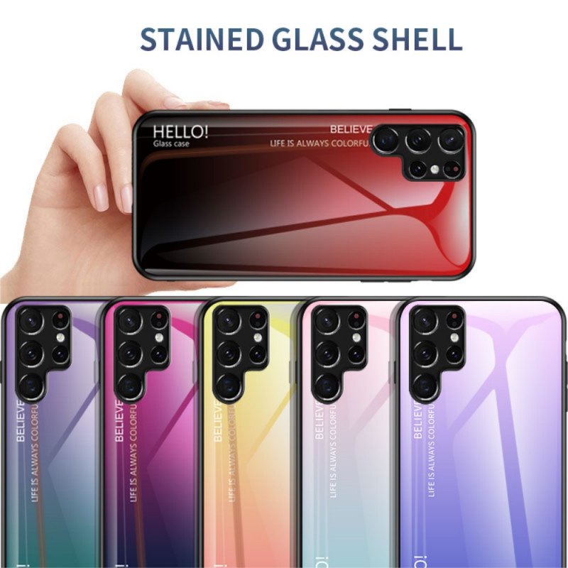 Samsung Galaxy S22 Ultra 5G Tempered Glass Case Hello