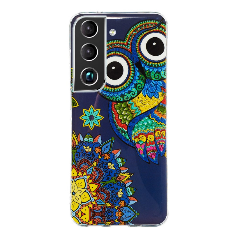 Samsung Galaxy S22 5G Owl Mandala Case Fluorescent