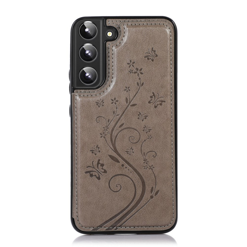 Samsung Galaxy S22 5G The
atherette Case Card Holder Flowers