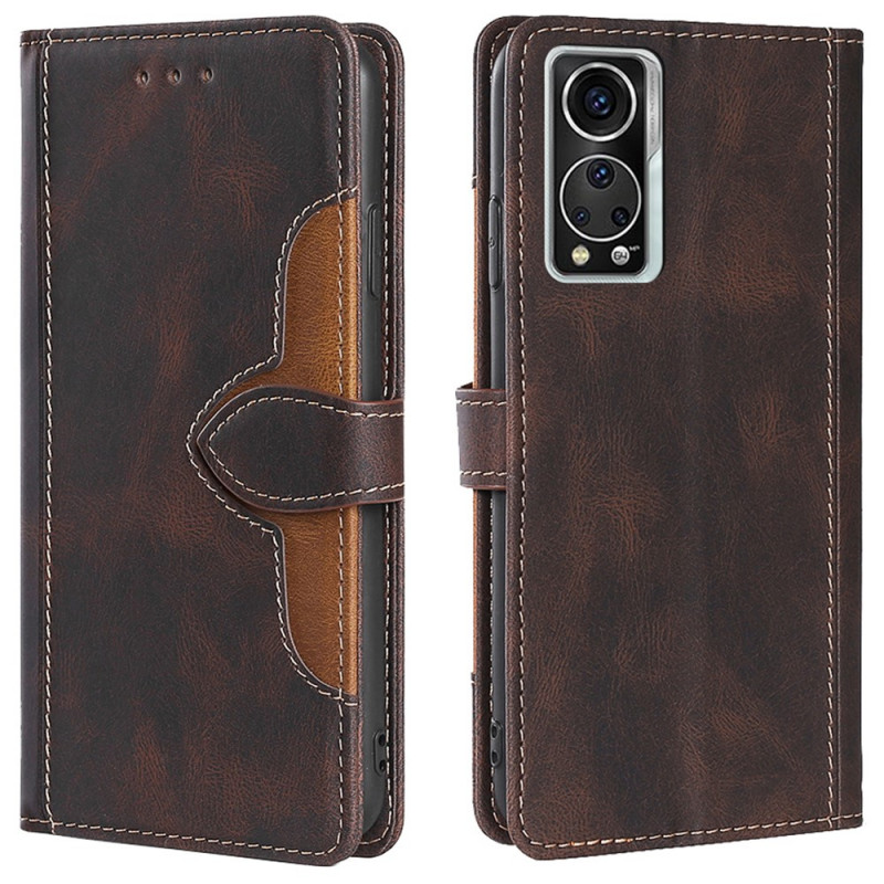 Case ZTE Axon 30 5G Two-tone Faux The
ather Stylish