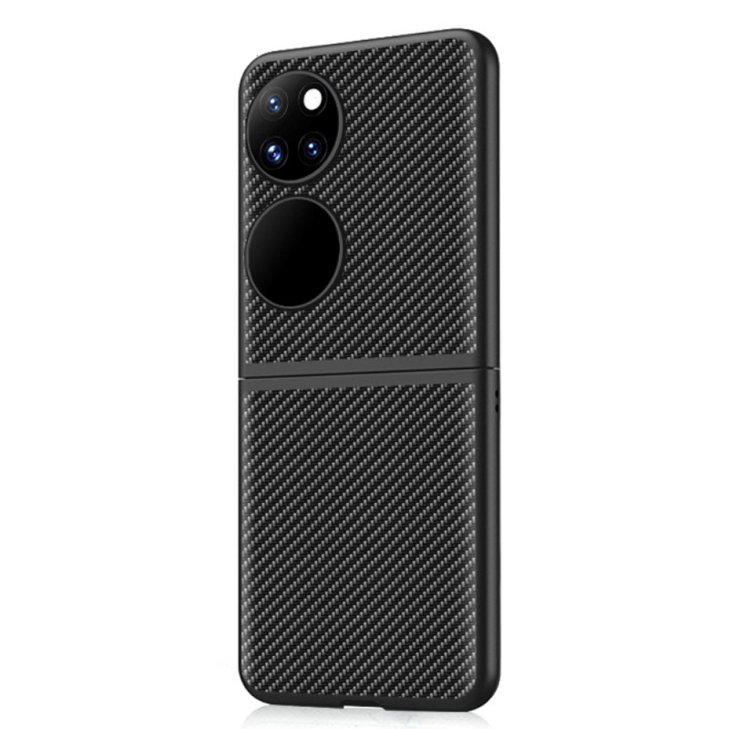 Huawei P50 Pocket Genuine The
ather and Carbon Fibre Case