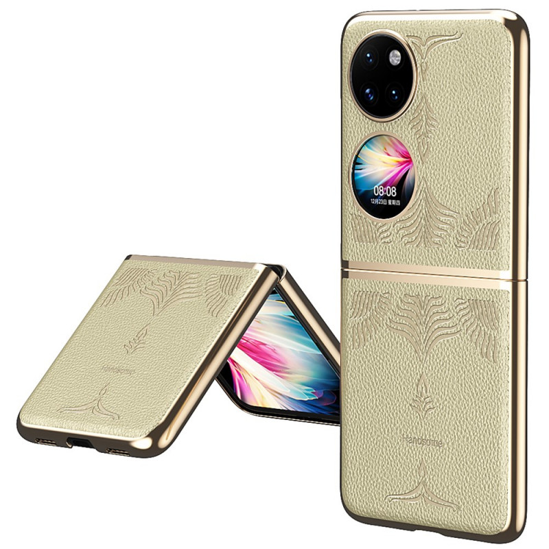 Huawei P50 Pocket Faux The
ather Retro Style Case
