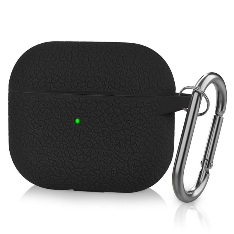 AirPods 3 Faux The
ather Lychee
 Case with Carabiner