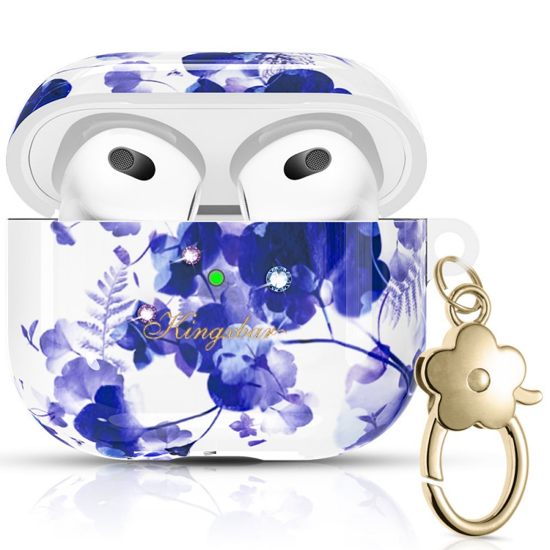 AirPods 3 Flowers Case with Carabiner KINGXBAR