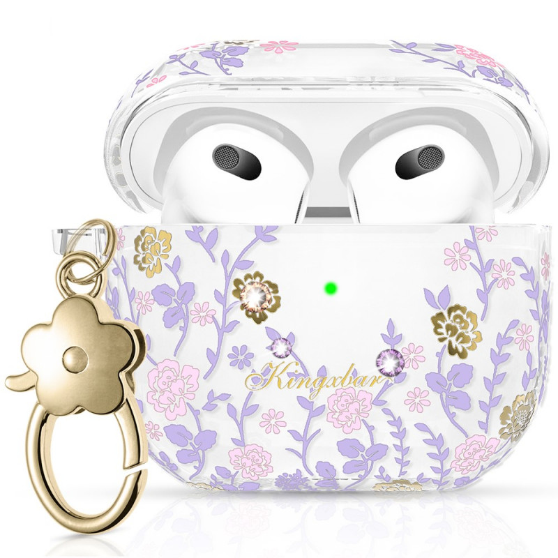 Floral AirPods 3 Case with Strass Kingxbar