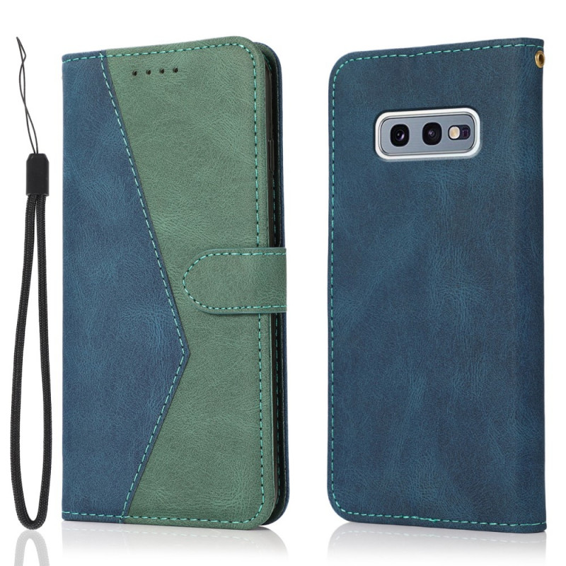 Case Samsung Galaxy S10e Faux The
ather Two-tone Triangle