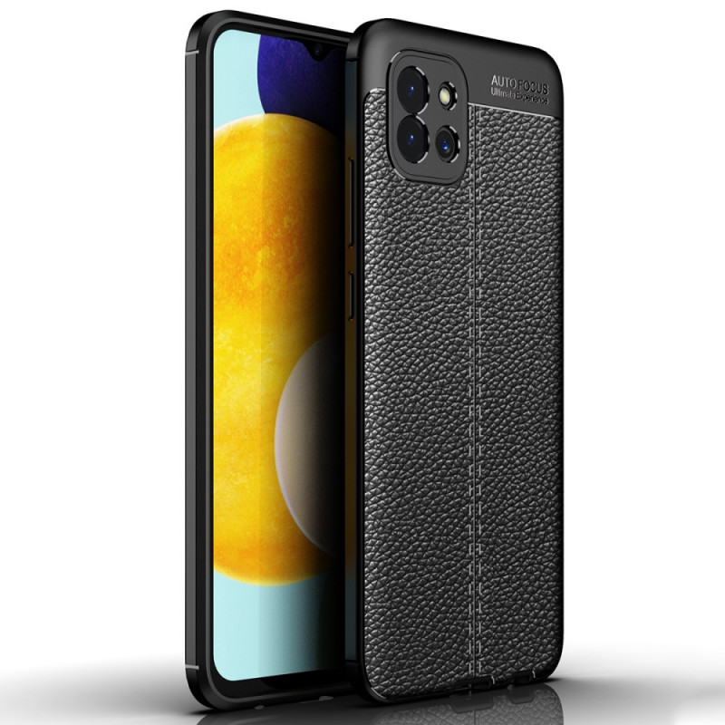 Samsung Galaxy A03 The
ather Case Lychee Effect Double Line