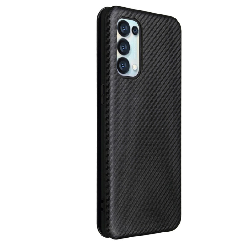 Flip Cover Oppo Find X3 Lite Silicone Carbon Coloured - Dealy