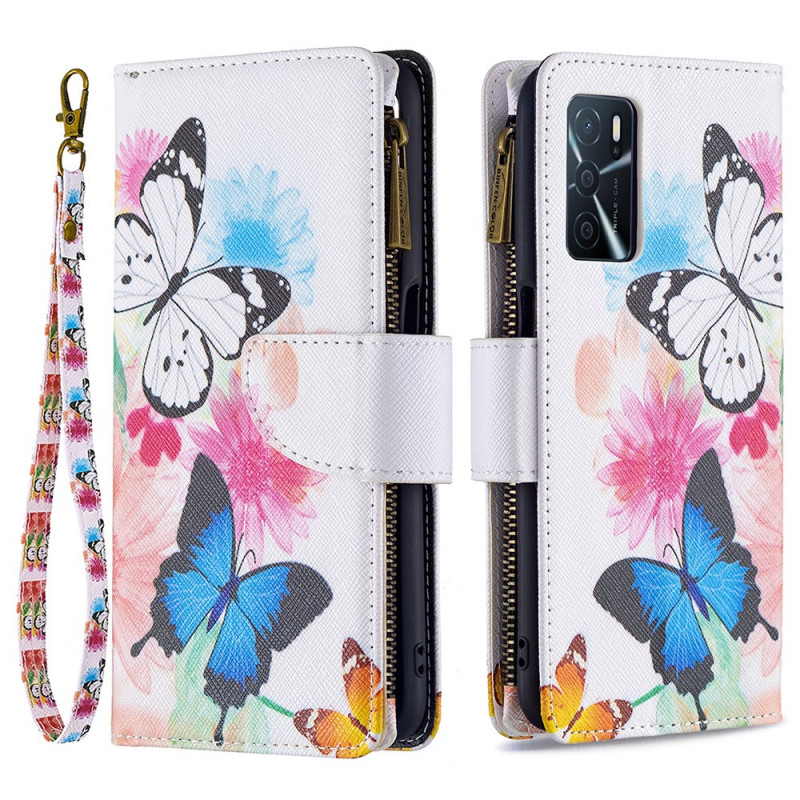 Case Oppo A16 / A16s Zipped Pocket Butterflies