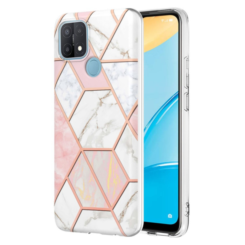 Oppo A15 Geometric Flashy Marble Case
