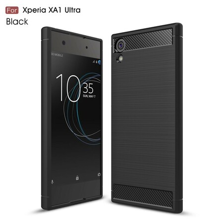 Case Sony Xperia XA1 Ultra Fibre Carbon Brossée