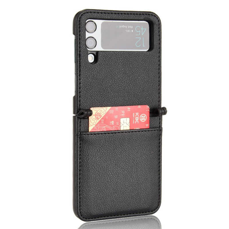 Cover Samsung Galaxy Z Flip 3 5G Style The
ather Lychee
 Card Case